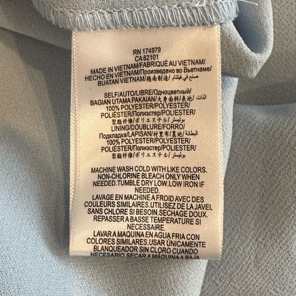 NWT BCBGeneration pale soft baby blue square neck ruffle sleeve mini dress - Picture 13 of 14